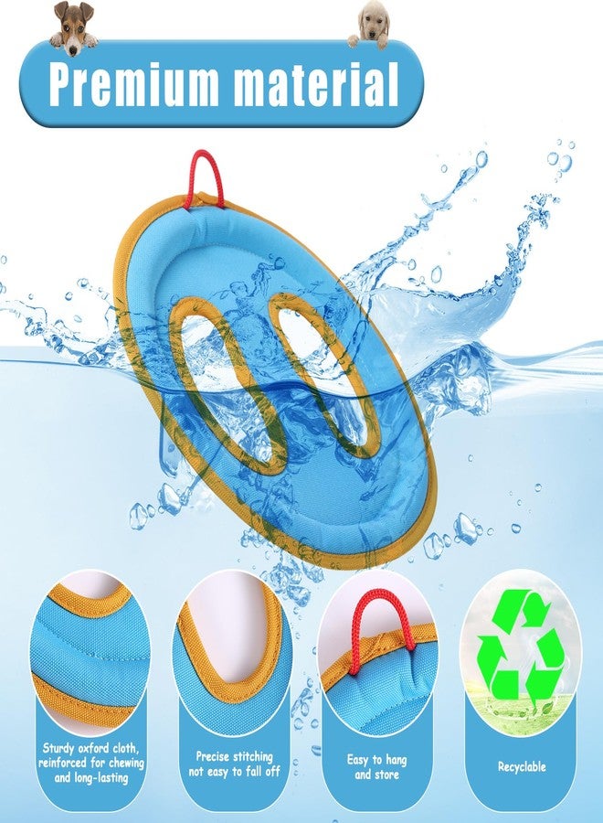 lasuroa Dog Flying Disc Toy, 9.25" Pet Water Floating Flyer with Soft Edges Gentle on Teeth Lightweight Outdoor Canvas Fetch Toy for Aggressive Chewers Medium to Large Dogs - Image 4