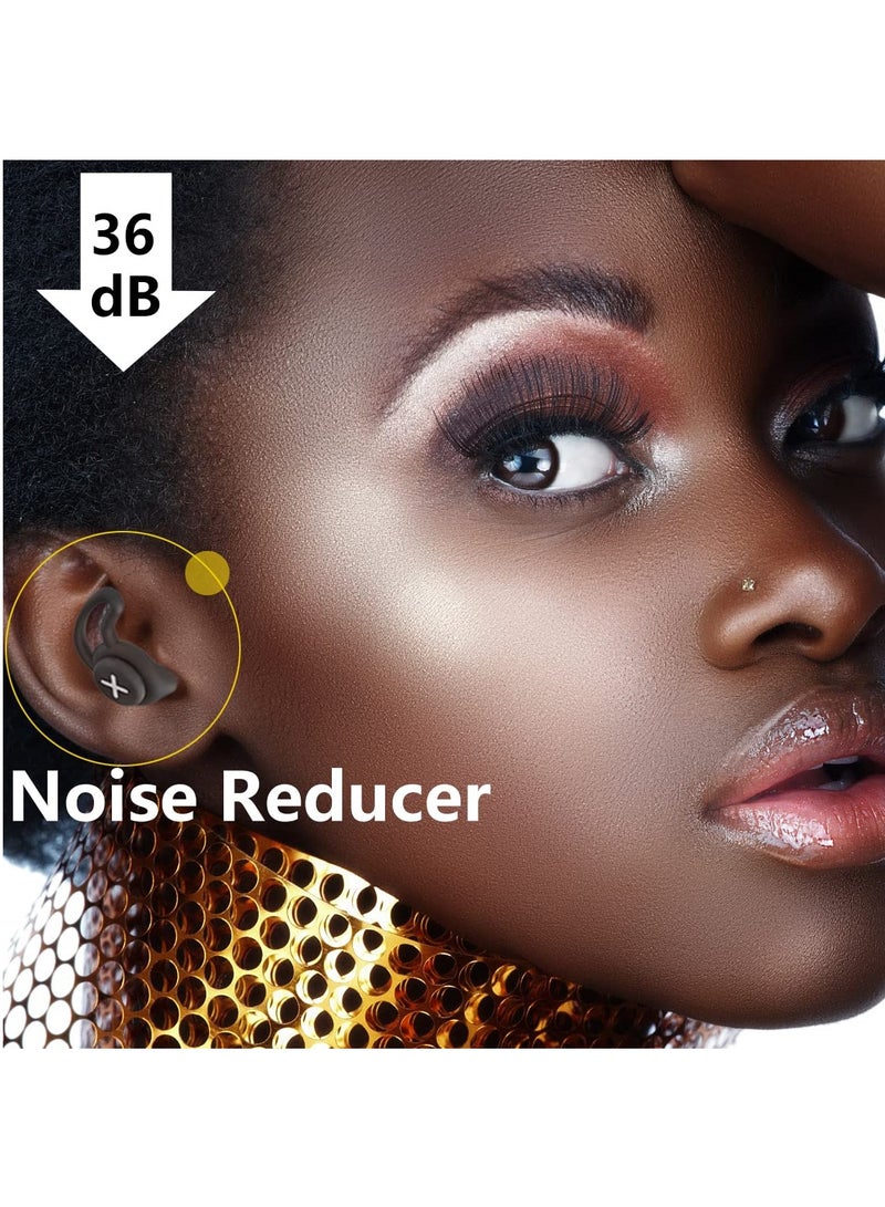 Zikra Noise Cancelling Earplugs, Sleeping Earplugs Ultra Soft Reusable Hearing Protection Soft Silicone Earplugs for Concert, Motorcycle, Airplane, Work Noise Cancelling - 36dB Noise Cancelling - Image 2