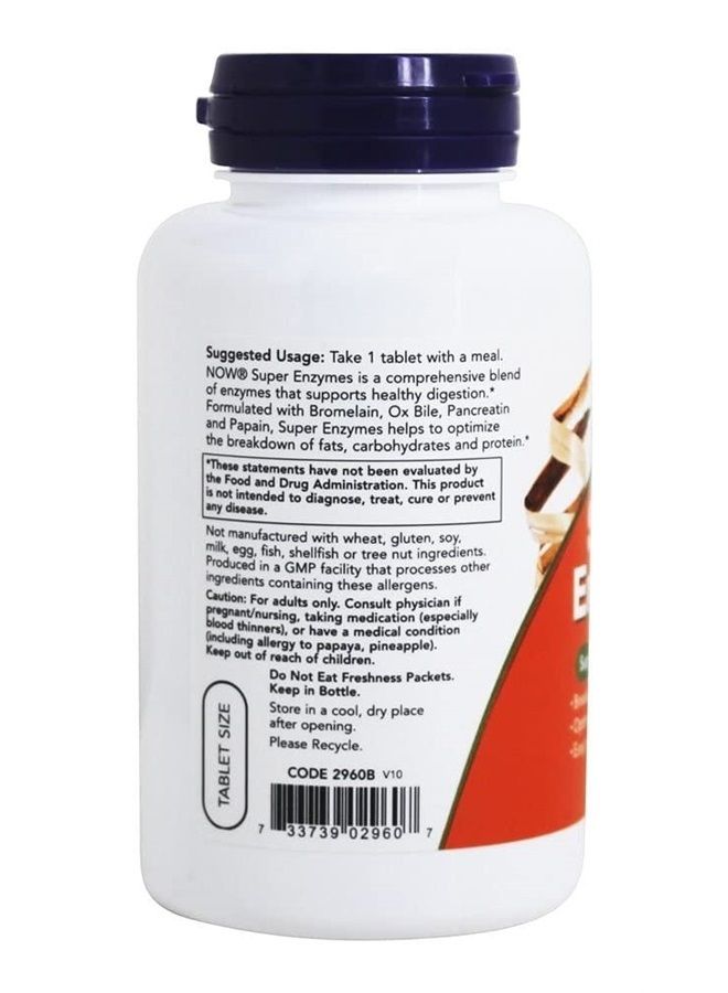 NOW Foods سوبر إنزيمات، 90 قرص - Image 4