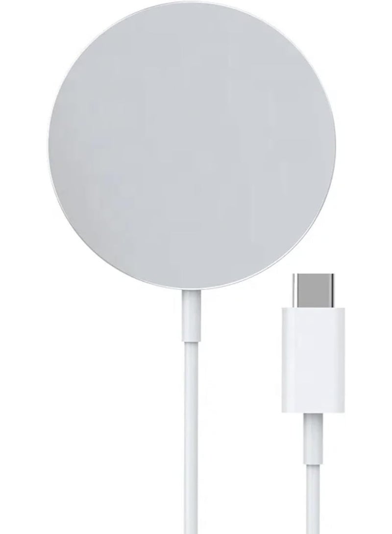 MUNTAQI لوحة شحن لاسلكي مغناطيسية سريعة 15 واط – لوحة شحن لاسلكي متوافقة مع MagSafe لهواتف iPhone 15/14/13/12، شاحن مغناطيسي محمول نحيف مع كابل USB-C للأجهزة المدعومة بتقنية Qi - Image 1