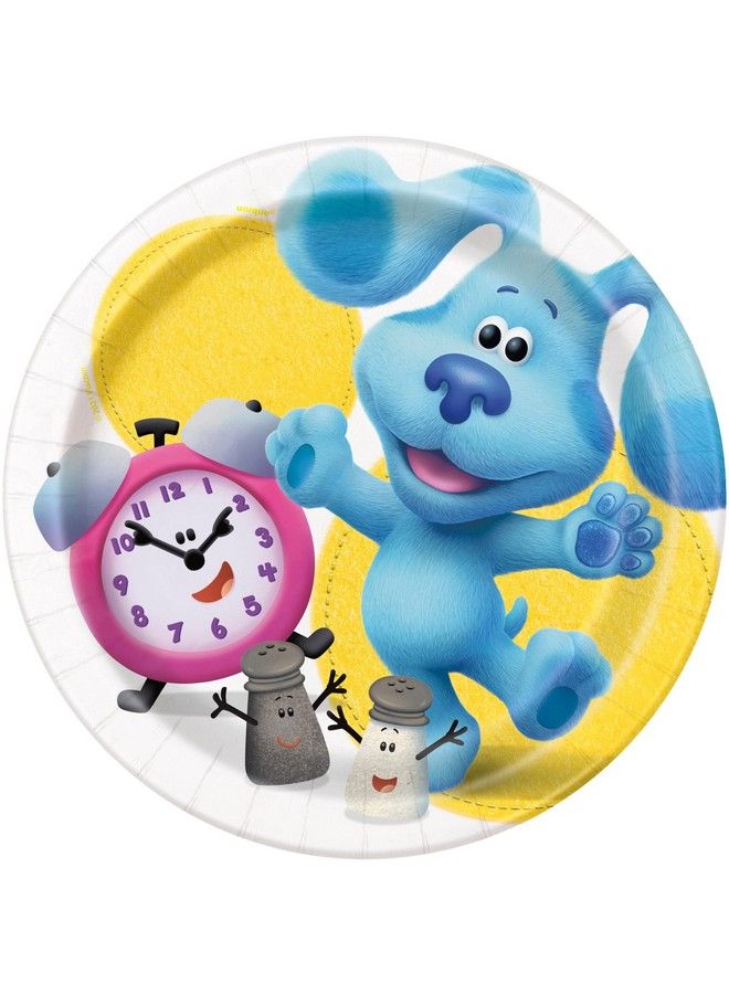 Unique Blue Clues Round Dessert 7" I Pack Of 8 Plates Multicolor - Image 1