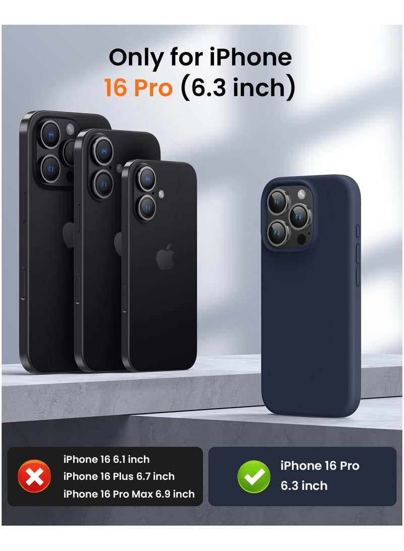 DUSALA iPhone 16 Pro Case, Liquid Silicone Phone Case for iPhone 16 Pro 6.3 Inch, Colorful Silky-Soft Protective Cover (Blue) - Image 2