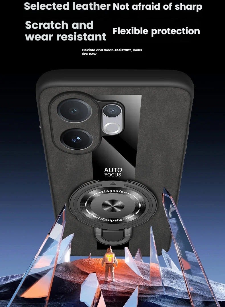 general Suitable for vivo V60 phone cases, magnetic mount ultra-thin frosted case, soft-edged hard-backed full-coverage drop protection case, compatible with magnetic accessories protective case. - Image 3