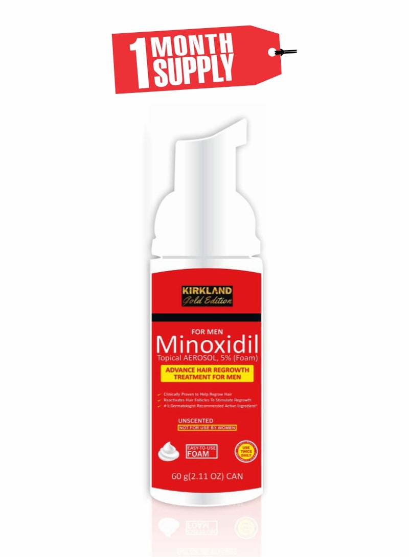 Kirkland Signature Minoxidil Gold Edition Foam – The Ultimate Hair Loss Solution Red 