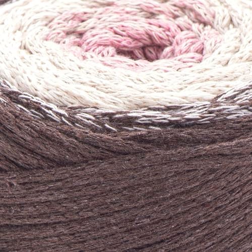 YarnArt Macrame Cotton Spectrum – 80% Cotton Multicolor Cord – 8.8 oz (250g), 246 yds (225m) – Colorful Rope for Knots, Weaving, DIY Crafts – Worsted Weight Aran (4) (1302) - Image 2