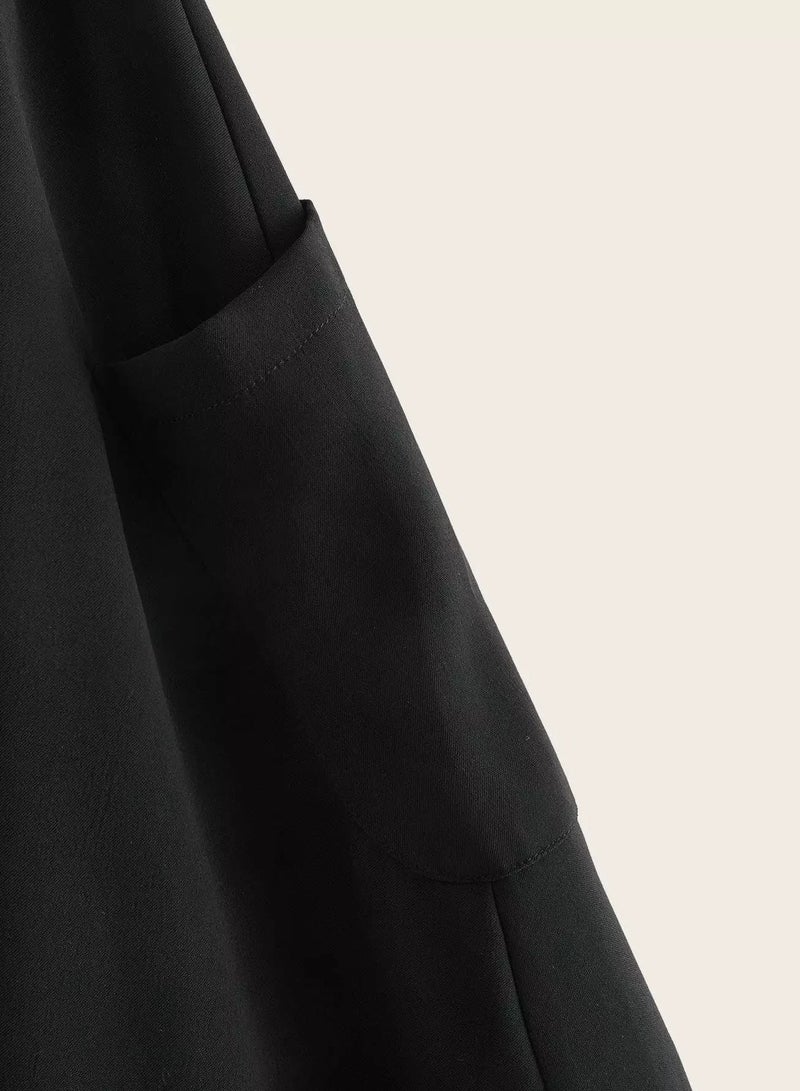 Dual Pocket Drawstring Flared Skirt - Image 4