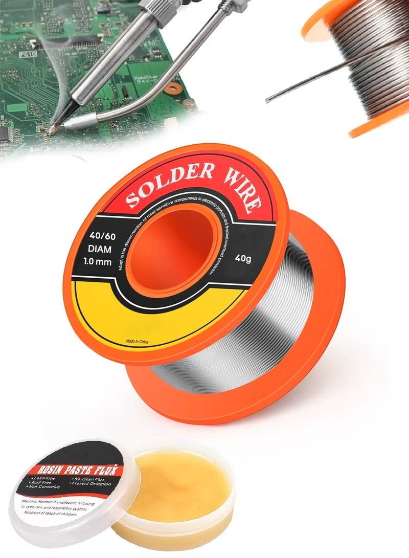 Premium Solder Wire with Rosin Core for Electronics – 0.8mm/1.0mm Lead-Free Electrical Soldering Tin Wire – High Purity Silver Solder for Circuit Boards & DIY Repairs - Image 1