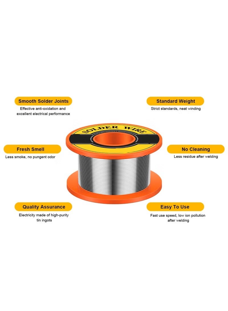 Premium Solder Wire with Rosin Core for Electronics – 0.8mm/1.0mm Lead-Free Electrical Soldering Tin Wire – High Purity Silver Solder for Circuit Boards & DIY Repairs - Image 5