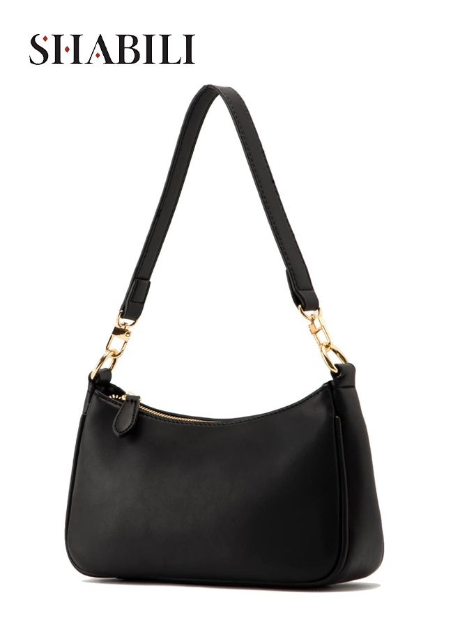SHABILI Women Shoulder Bag Tote Bags Ladies Bag PU Leather Large-Capacity Multi Pockets Crossbody Bag Satchel Bag Sling Bag for Dayly Casual Party Travel, Ladies Clutch Bag College Student Accessory (Black) - Image 1