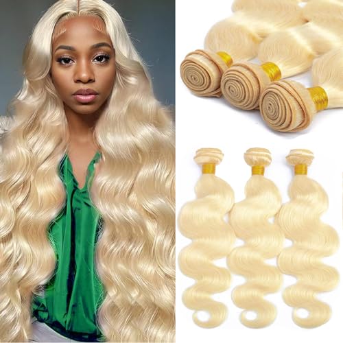 ROYAL IMPRESSION 613 Bundles Human Hair 16 18 20 300 12A Grade 613 Blonde Body Wave Human Hair 3 Bundles 100 Unprocessed Virgin Brazilian Human Hair Weave Bundles