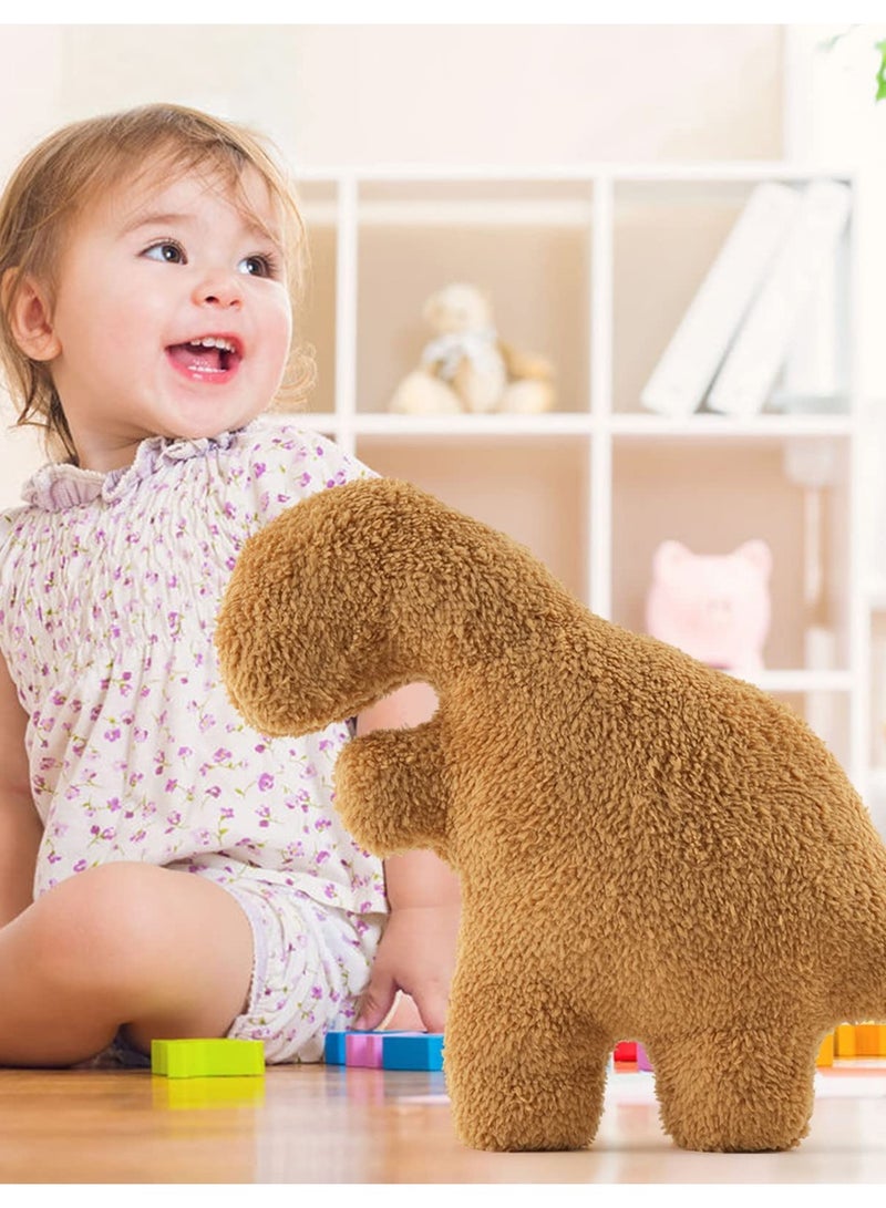 SOLARAE Dino Chicken Nugget Pillow, Hilarious Chicken Nugget Plush in Dinosaur Shape, Perfect Funny Gift for Kids, Boys, and Girls' Birthdays - Image 2