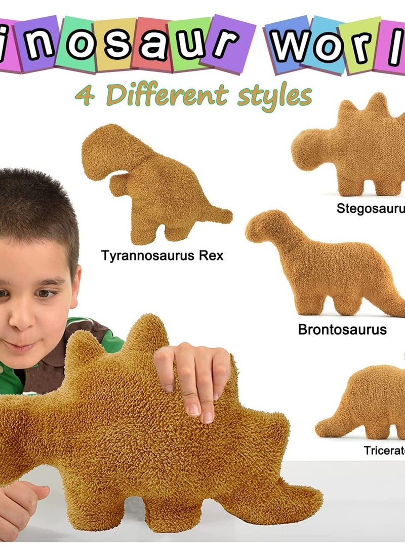 SOLARAE Dino Chicken Nugget Pillow, Hilarious Chicken Nugget Plush in Dinosaur Shape, Perfect Funny Gift for Kids, Boys, and Girls' Birthdays - Image 4