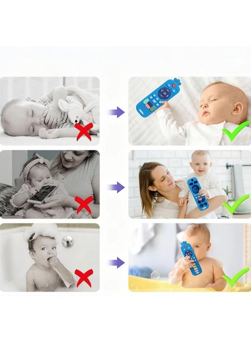 CESETH Silicone Pacifier Remote Control For Babies | Food-Grade Bpa-Free, Soft And Chewable Soothing Toy, Which Can Relieve Teething Discomfort, Easy To Hold, Suitable For 6-12 Month Old Babies For Teething And Chewing Play. - Available In Three Colors - Image 2