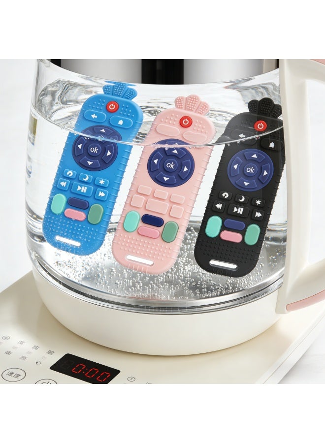 CESETH Silicone Pacifier Remote Control For Babies | Food-Grade Bpa-Free, Soft And Chewable Soothing Toy, Which Can Relieve Teething Discomfort, Easy To Hold, Suitable For 6-12 Month Old Babies For Teething And Chewing Play. - Available In Three Colors - Image 4