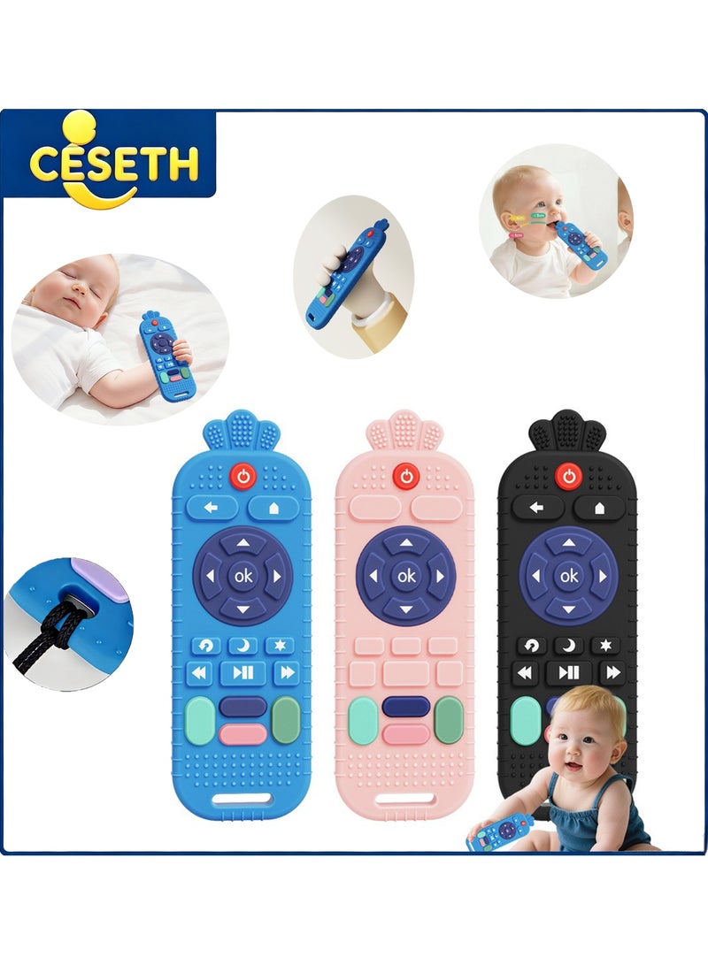 CESETH Silicone Pacifier Remote Control For Babies | Food-Grade Bpa-Free, Soft And Chewable Soothing Toy, Which Can Relieve Teething Discomfort, Easy To Hold, Suitable For 6-12 Month Old Babies For Teething And Chewing Play. - Available In Three Colors - Image 1