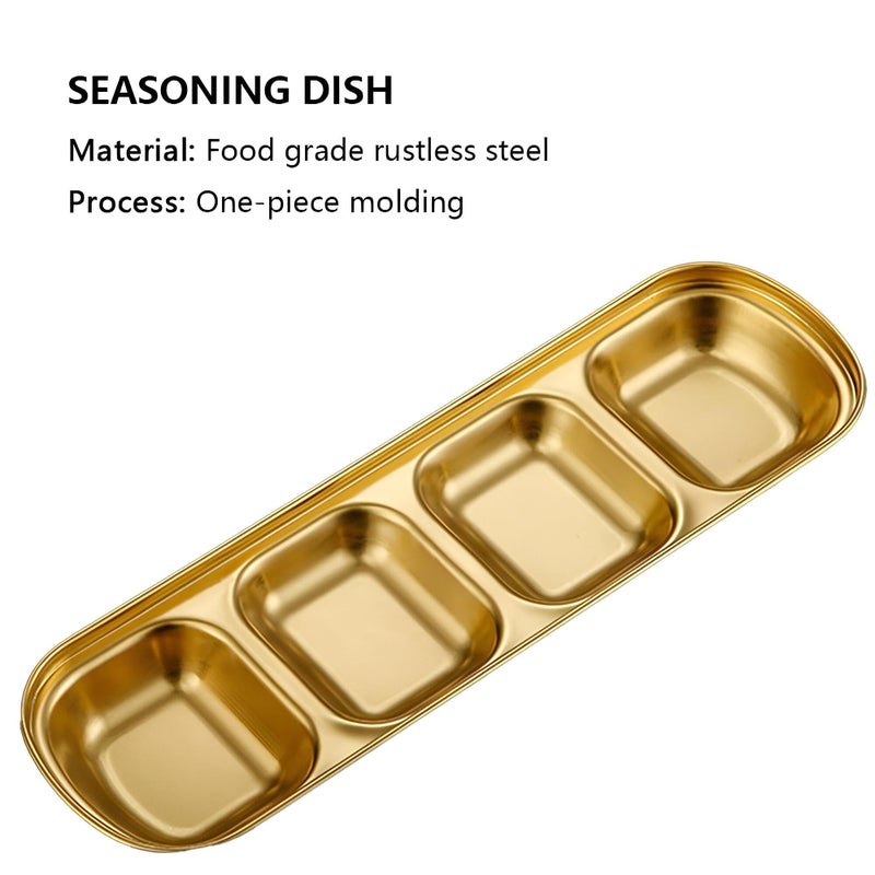 Serving - Improve your food storage with our Gold Rectangle Food Storage Dish, Designed to Preserve Taste and Freshness, Made of High Quality Stainless Steel for Durability.(2 Pack) - Image 3