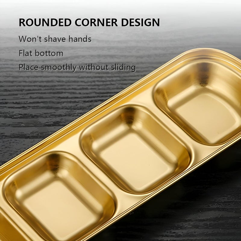 Serving - Improve your food storage with our Gold Rectangle Food Storage Dish, Designed to Preserve Taste and Freshness, Made of High Quality Stainless Steel for Durability.(2 Pack) - Image 5
