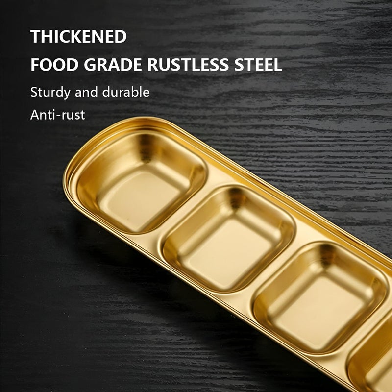 Serving - Improve your food storage with our Gold Rectangle Food Storage Dish, Designed to Preserve Taste and Freshness, Made of High Quality Stainless Steel for Durability.(2 Pack) - Image 4