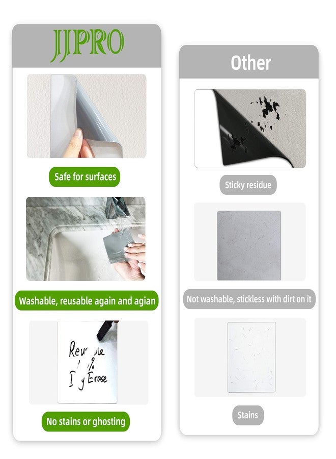 JJPRO Dry Erase Sticky Notes. Reusable Whiteboard Stickers 4"x2.5" 12 Pack. Suitable for All Smooth Surface. Great for Labels, Lists, Reminders and Decals. Washable, Removable - Image 5