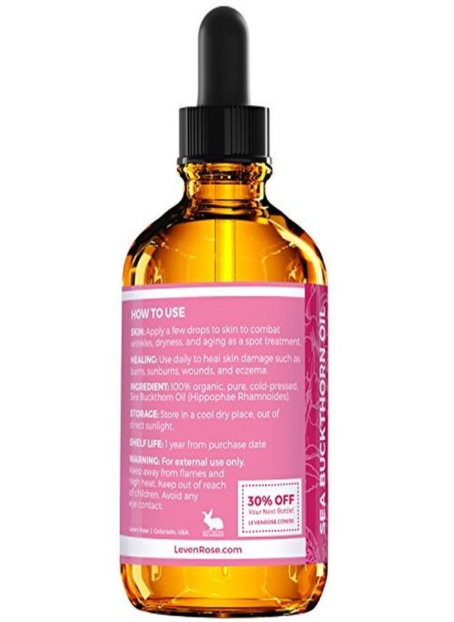 Leven Rose Orn Oil By Leven Rose, 100% Pure Unrefined Cold Pressed Anti Aging Acne Treatment For Hair Skin And Nails 2 Oz  - Image 4