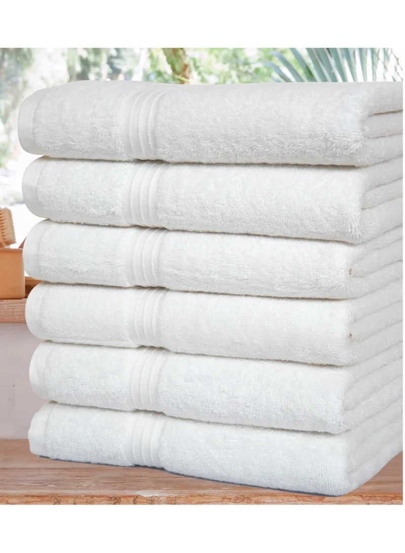 Bliss Casa Bliss Casa - Large Hand Towels (6 Pack, 50 x 100 cm) - 100% Combed Cotton - Premium Quality, Ultra Soft and Highly Absorbent, Hotel & Spa Quality Hand Towels