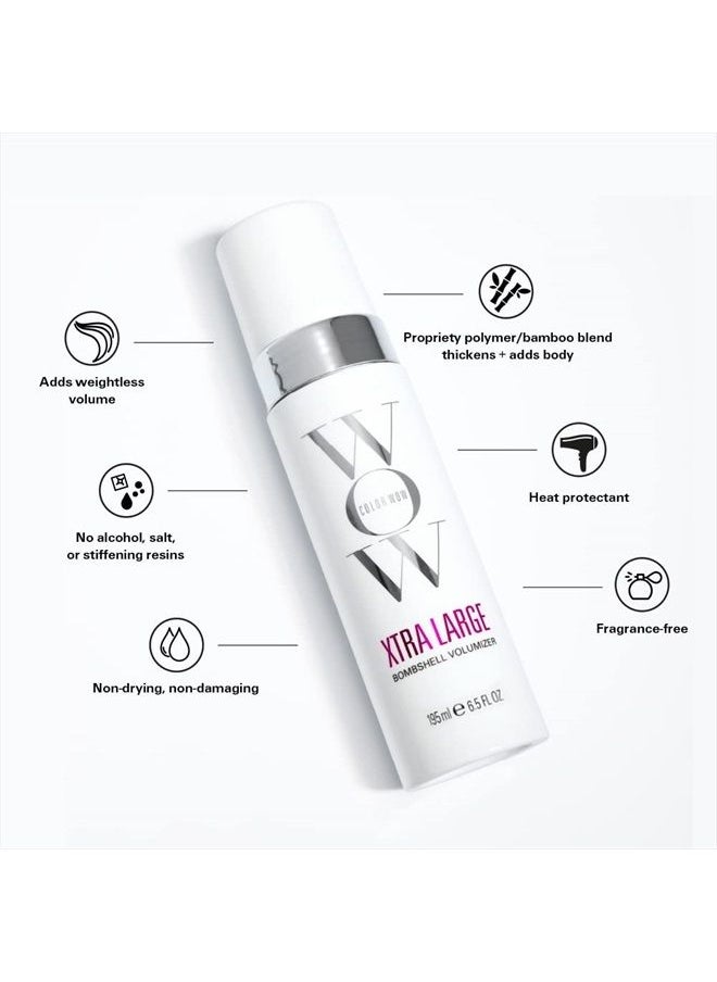 Color Wow - Color Wow Xtra Large Bombshell Volumizer – تقنية تكثيف الشعر؛ عديم الوزن، غير جاف، غير باهت؛ يثخن الشعر الناعم والمسطح على الفور؛ يدوم لأيام 6.5 أونصة سائلة - Image 1