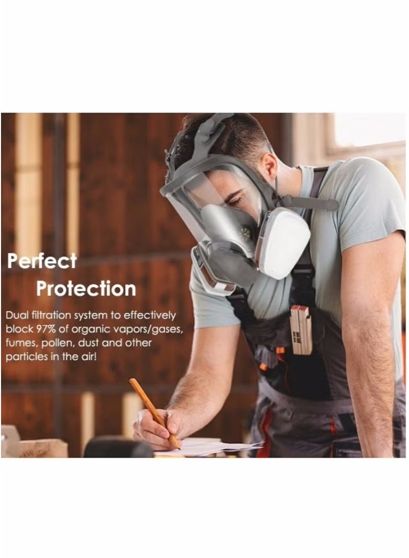 Gas Mask for Painting, Dust, Chemicals, Pesticides, Renovation Dust, Sanding, and Firefighting – Multi-Functional Protective Respirator - Image 2