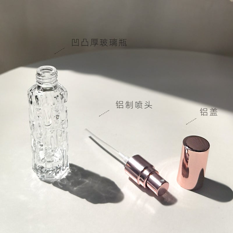 Spot 10Ml Glass Perfume Spray Bottle Rose Gold Aluminum Nozzle Perfume Bottle Press Empty Bottle - Image 4