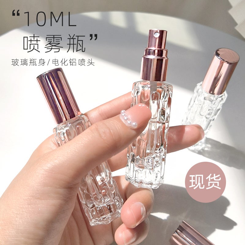 Spot 10Ml Glass Perfume Spray Bottle Rose Gold Aluminum Nozzle Perfume Bottle Press Empty Bottle - Image 2