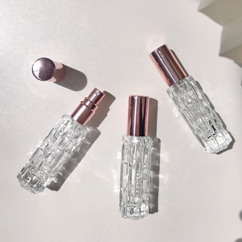 Spot 10Ml Glass Perfume Spray Bottle Rose Gold Aluminum Nozzle Perfume Bottle Press Empty Bottle - Image 3