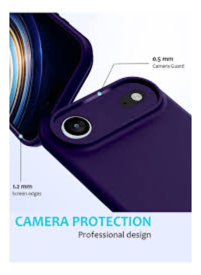 "Apple iPhone 17 Air 5G (2025) Soft Liquid Silicone Case Cover – Slim Fit, Shockproof, Anti-Scratch & Anti-Fingerprint Protective Back Case with Microfiber Lining – Eggplant Purple (MCRPSN)" - Image 2