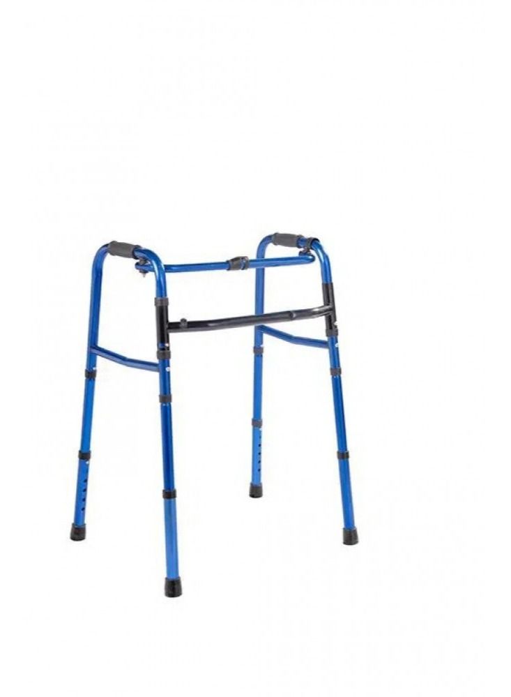 Generic Colorful Folding Walker Aluminum Alloy Material Walking Frame for Elderly Non slip Sturdy Handle  - Image 5