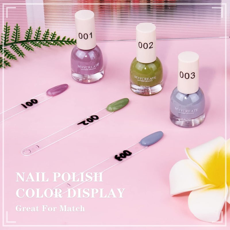 Subay Nail Swatch Sticks, 120Pcs Clear Color Swatches Display for Gel Polish, Spiral Sample Practice Sticks, Transparent Acrylic False Tips, Art Tools Accessories for Manicure - Image 4