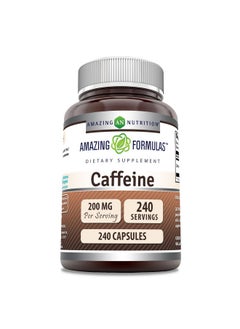 Amazing Formulas Caffeine Supplement | 200 Mg | 240 Capsules | Non-GMO | Glute-Free | Made in USA