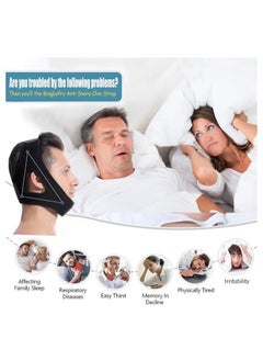 Bukela Anti Snore Chin Strap for Men and Women Double Adjustable Snore Stopper Chin Strap for CPAP Users Effective Aid Snoring Solution Stop Snoring Device for Sleeping Anti Dry Mouth Breather  - Image 2