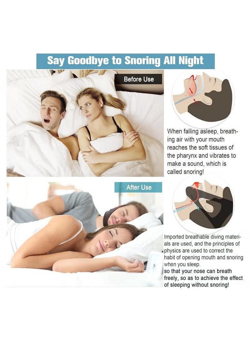 Bukela Anti Snore Chin Strap for Men and Women Double Adjustable Snore Stopper Chin Strap for CPAP Users Effective Aid Snoring Solution Stop Snoring Device for Sleeping Anti Dry Mouth Breather  - Image 3