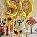 HOKPA 50th Rhinestones Cake Topper Gold 50th Birthday Cake Decoration Wedding Anniversary Party Decor Ideal Perfect Keepsake - Image 2