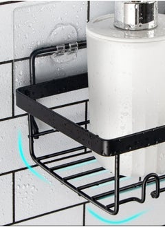 Arabest Shower Caddy Shelf Organizer Rack, Self Adhesive Black Bathroom Shelves Basket, Home Farmhouse Wall Inside Organization and Storage Decor Rv Accessories, First Apartment Essentials  - Image 3