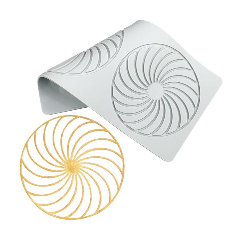 TUKE Love Silicone Lace Mold  Cake Mat  Fondant Impression Mats  Heart Pattern Lace Mat for Cake Decorating Valentine's Day (L_Spiral Round) - Image 5