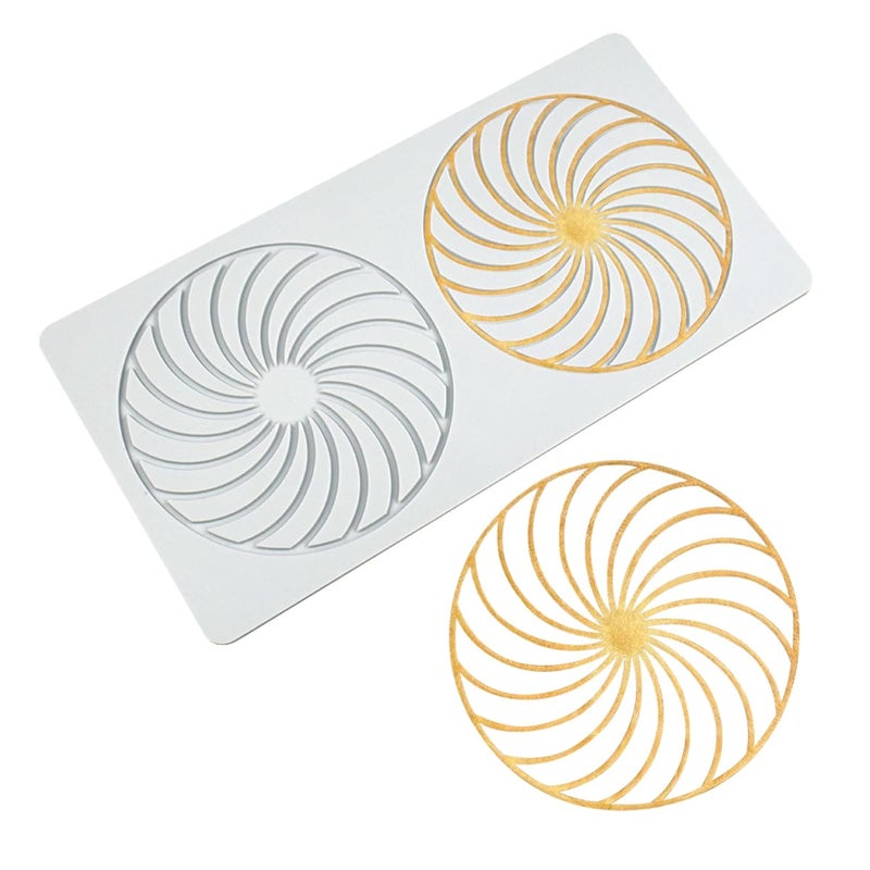 TUKE Love Silicone Lace Mold  Cake Mat  Fondant Impression Mats  Heart Pattern Lace Mat for Cake Decorating Valentine's Day (L_Spiral Round) - Image 3