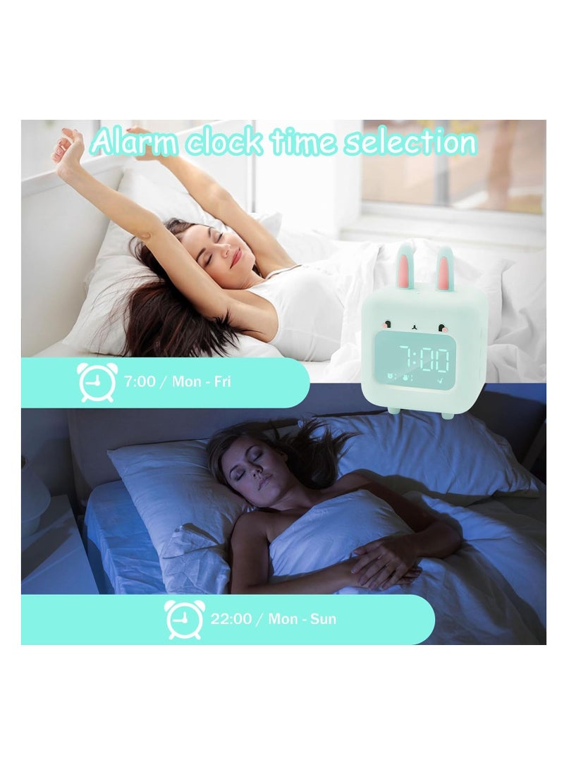 SYOSI Bunny Alarm Clock - Dual Alarm, Snooze Mode, Night Light, Countdown, Temperature Display, Magnetic - Ideal for Heavy Sleepers  Kids - Perfect as a Birthday Gift - Image 4