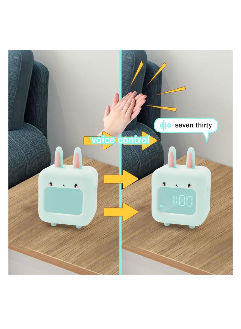 SYOSI Bunny Alarm Clock - Dual Alarm, Snooze Mode, Night Light, Countdown, Temperature Display, Magnetic - Ideal for Heavy Sleepers  Kids - Perfect as a Birthday Gift - Image 5