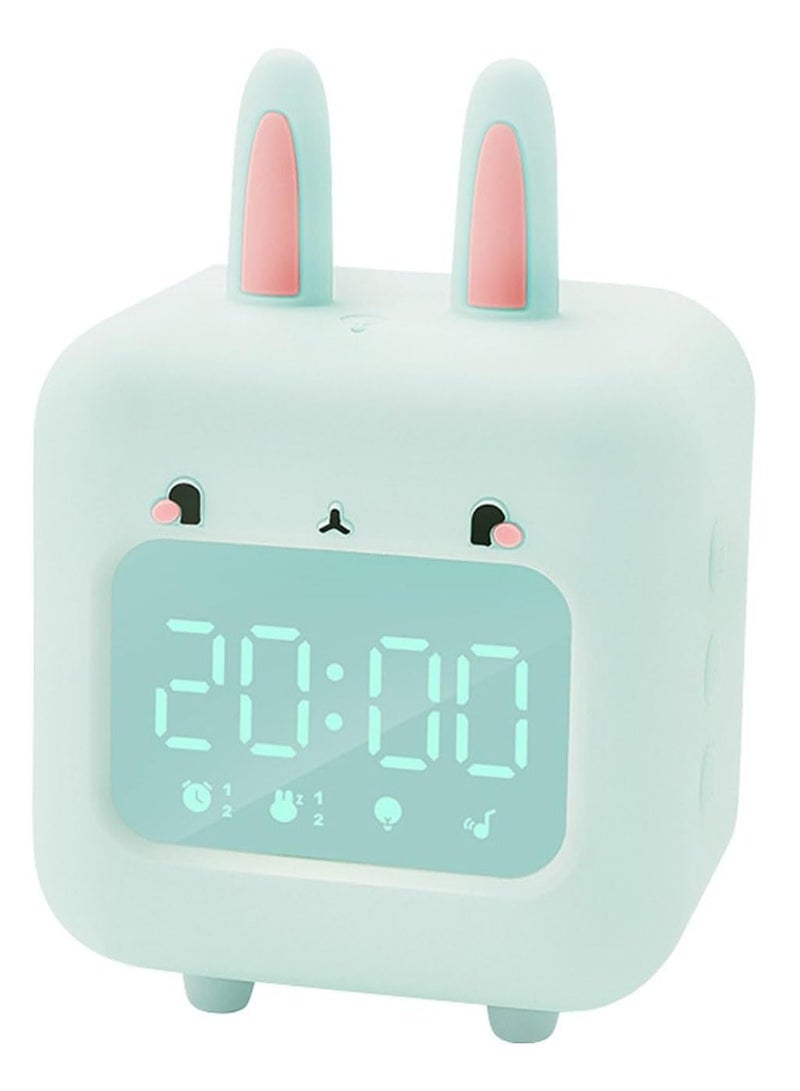 SYOSI Bunny Alarm Clock - Dual Alarm, Snooze Mode, Night Light, Countdown, Temperature Display, Magnetic - Ideal for Heavy Sleepers  Kids - Perfect as a Birthday Gift - Image 1