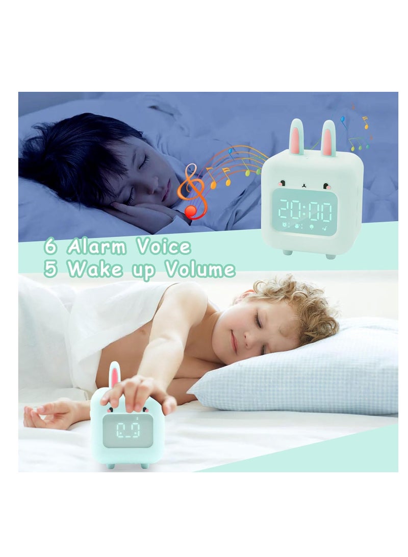 SYOSI Bunny Alarm Clock - Dual Alarm, Snooze Mode, Night Light, Countdown, Temperature Display, Magnetic - Ideal for Heavy Sleepers  Kids - Perfect as a Birthday Gift - Image 3