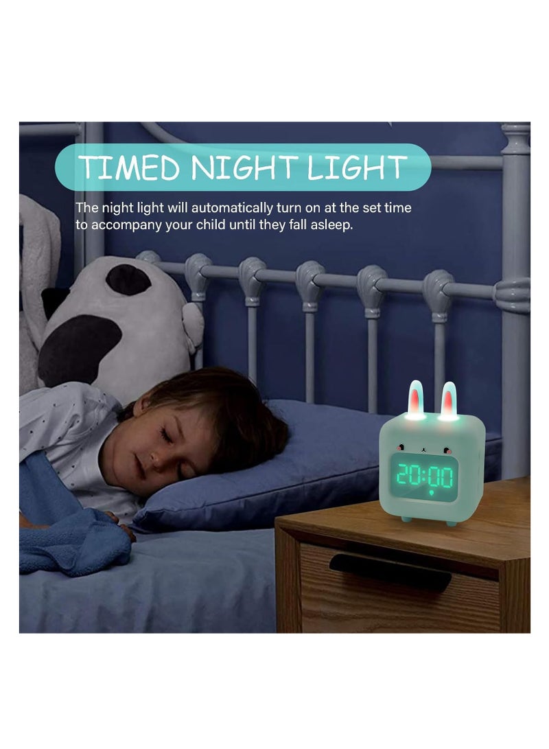 SYOSI Bunny Alarm Clock - Dual Alarm, Snooze Mode, Night Light, Countdown, Temperature Display, Magnetic - Ideal for Heavy Sleepers  Kids - Perfect as a Birthday Gift - Image 2