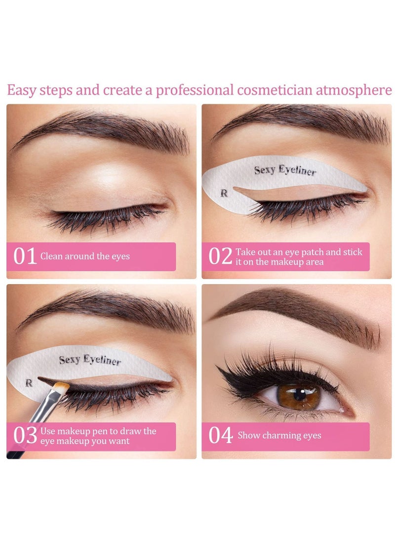 Y&D Eyeliner Eyeshadow Template 24 Pieces Multi-Style Cat Eye Stickers Makeup Beauty Accessories for Women Girls Beginner Artist - Image 5