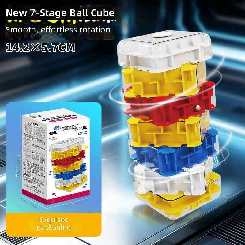 Fidget Spinner 3D Maze Cube for Kids - Multi-Level Challenge - Image 1