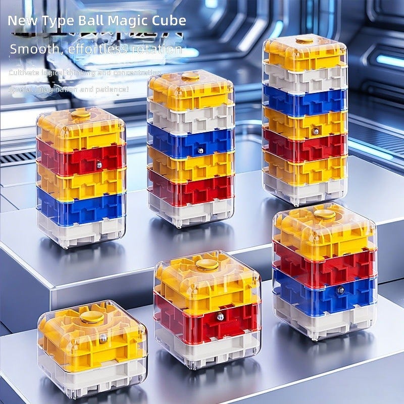Fidget Spinner 3D Maze Cube for Kids - Multi-Level Challenge - Image 2