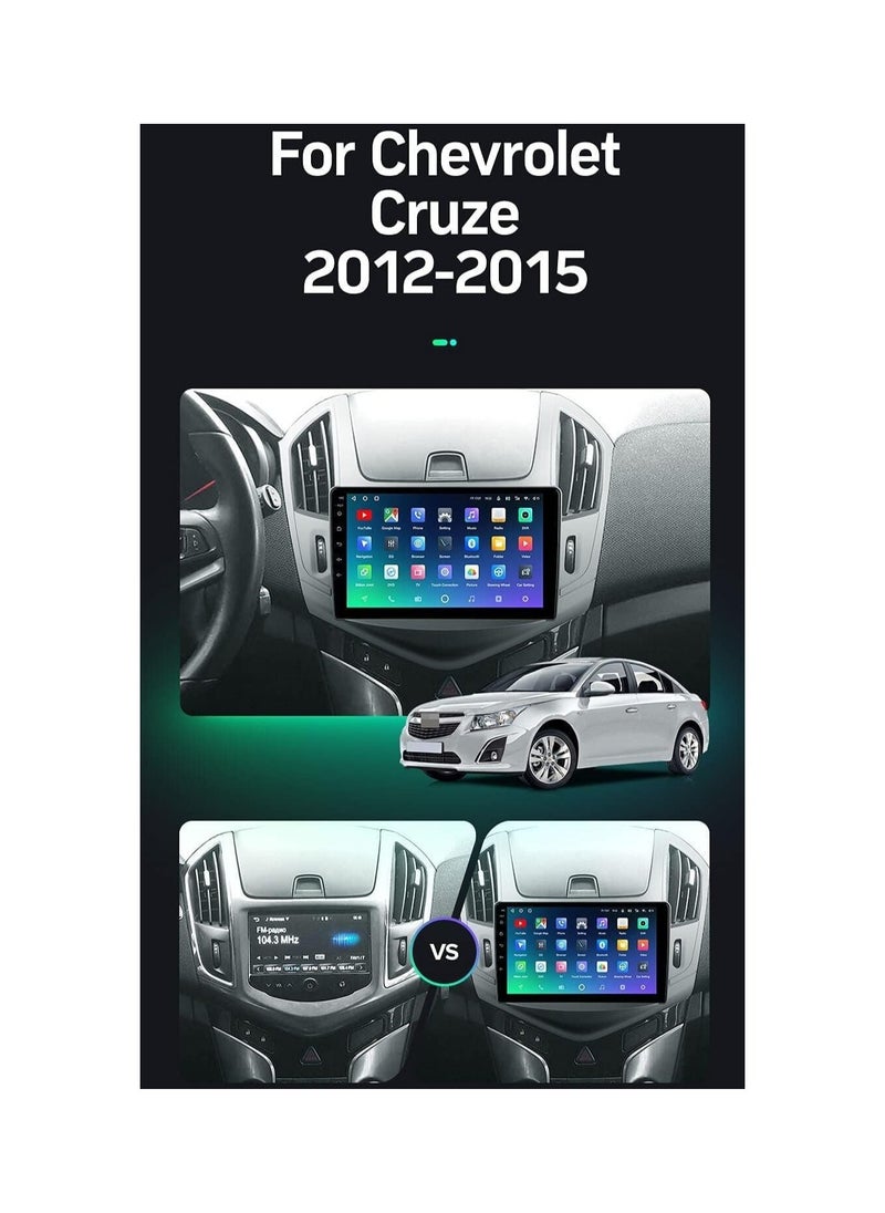 SHEZA STAR - Android Car Stereo for Chevrolet Cruze 2012 2013 2014 2015 6GB RAM 128GB ROM 9 Inch Support SIM Card, Apple Carplay, MirrorLink WiFi BT, IPS Touch Screen with Backup Camera Included - Image 1