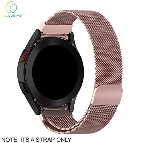 T TECLUSIVE Magnetic Chain Strap Band Compatible for Galaxy Watch 6 5 / Watch 4 / Galaxy Watch 5 Pro/Galaxy Watch 4 Classic | Adjustable Magnetic Precise Curved Fitting with No Gap (Rose Gold) - Image 5
